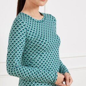 Talbots Supersoft Jersey Long Sleeve Tee - Fascinating Scallop